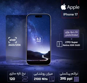 موبایل اپل مدل iPhone 17 CH دو سیم کارت ظرفیت 256 گیگابایت و رم 8 گیگ - اکتیو نشده - تصویر 4